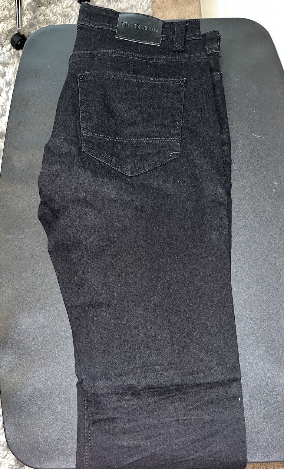 Steve’s Jeans Boys Jeans Size 32 x 32 Black Cotton Blend Denim Skinny Fit