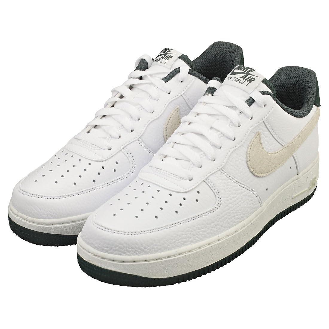 Nike Mens’ Air Force-1 ’07 LV8 Sneakers – White/Sea Glass/Vintage Green