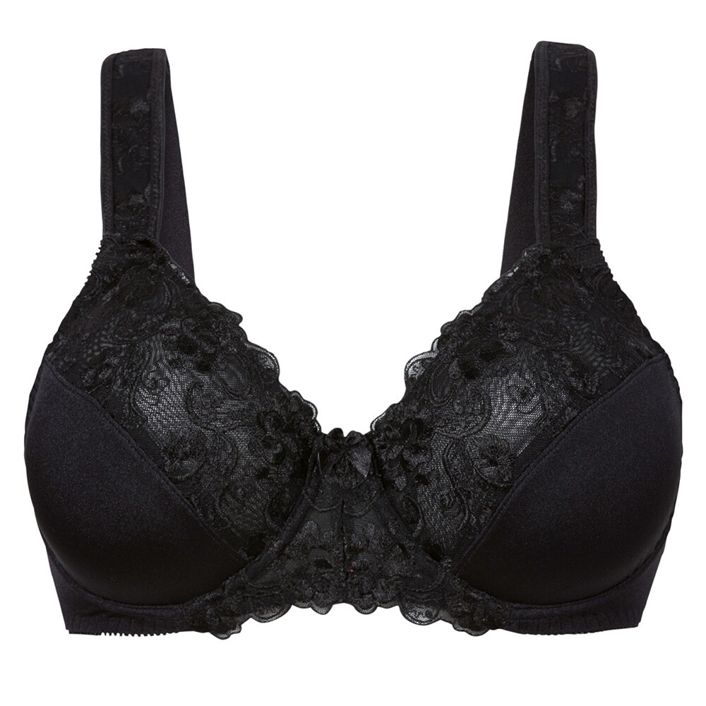 32-54C-J Plus Size Bra Full Coverage Underwire Wide Strap Soft Cup Support Panel