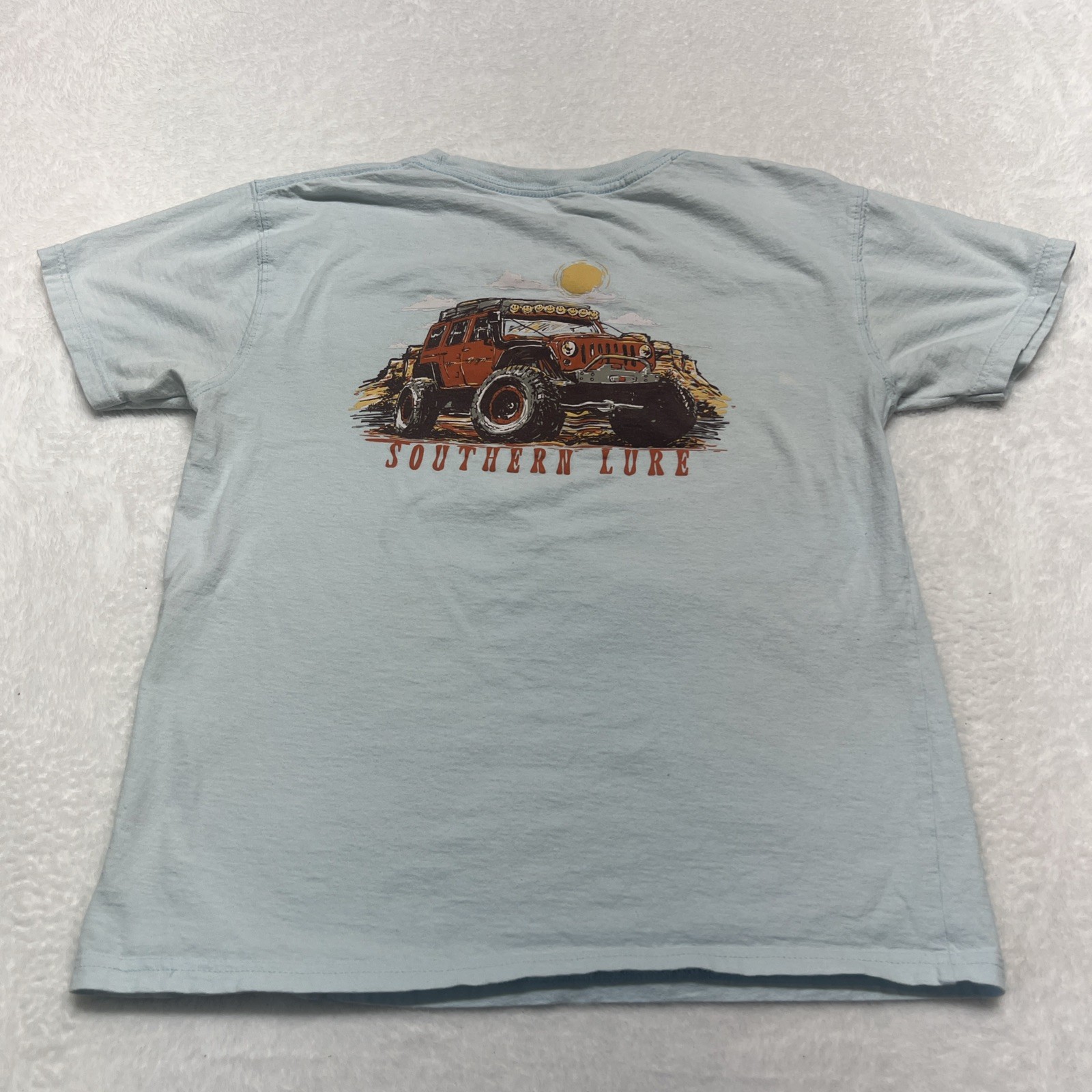 3 Southern Lure Youth Boys XL T-Shirts Cotton Short Sleeve Christmas Jeep Fish