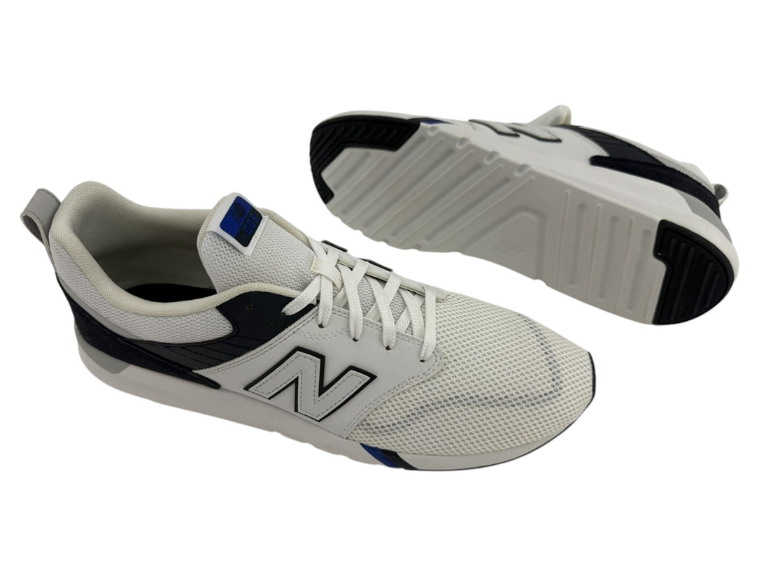 New Balance NEW Lifestyle White Black Blue Classic Retro Mens 13 Shoes Sneakers