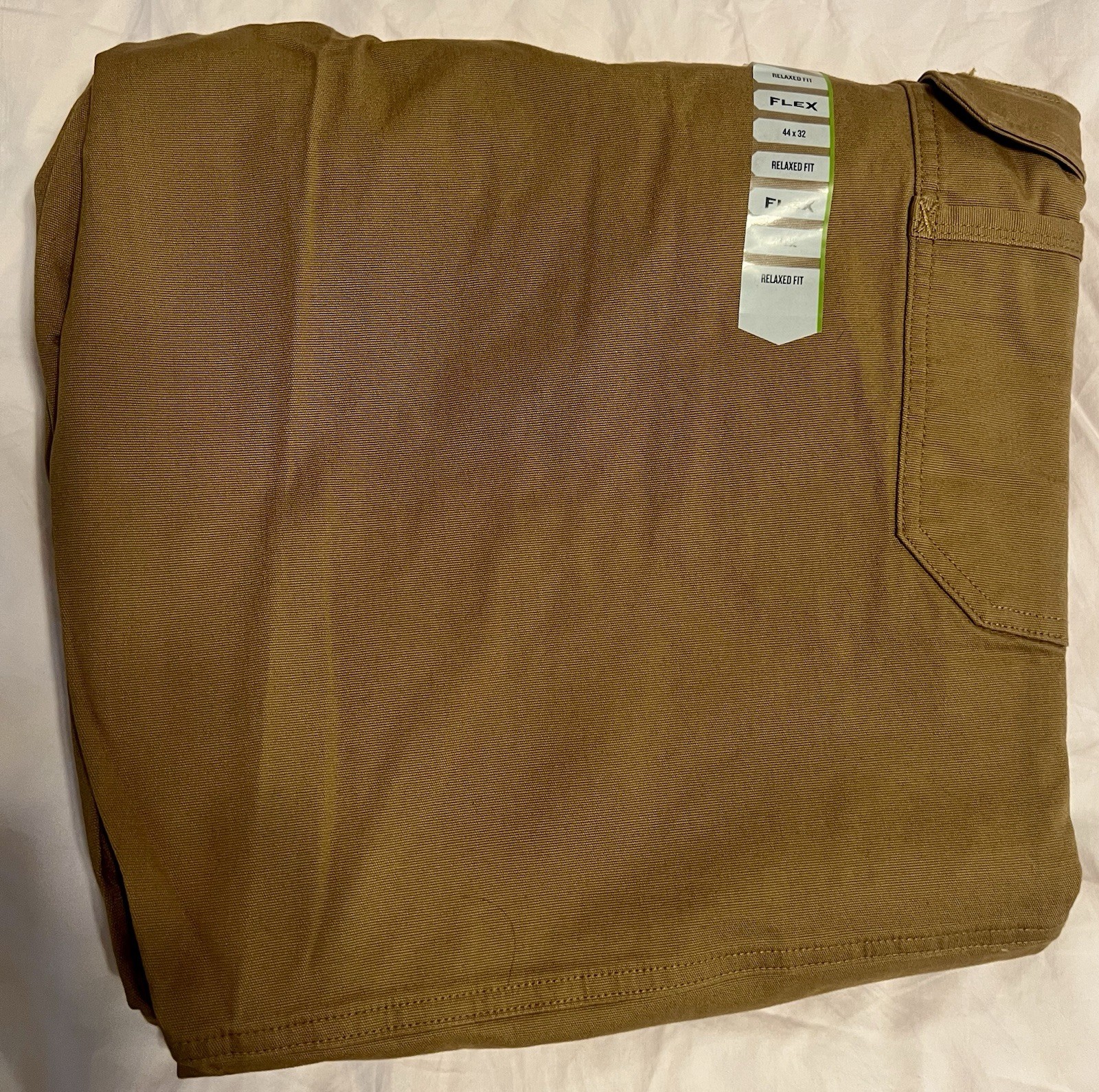 New Duluth Trading Fire Hose Ultimate Cargo Work Mens Pants 44×32 NWT Tan
