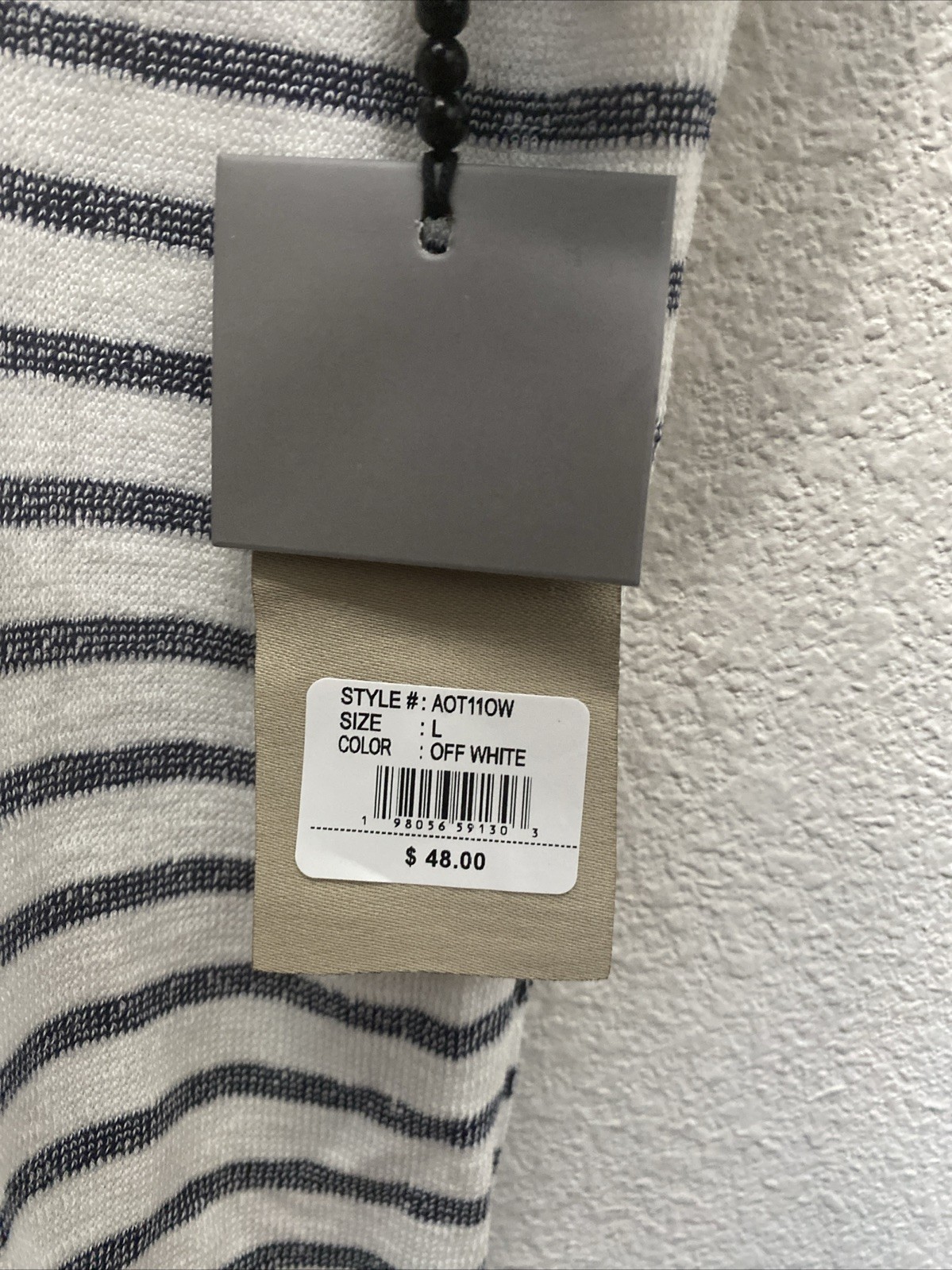 Amongst Others Men’s Large White Crew Neck T-Shirt Boxy Fit Drop Shoulder NWT