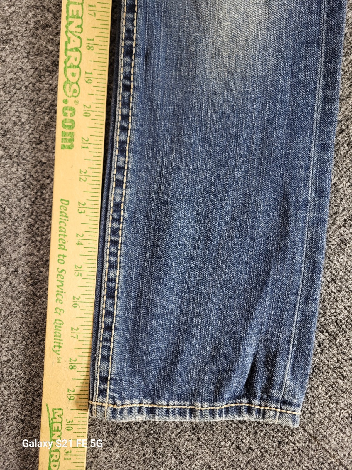 BKE Alec Straight Leg Jeans Men 28SX30 Med Wash Whiskering Honeycombing Stretch