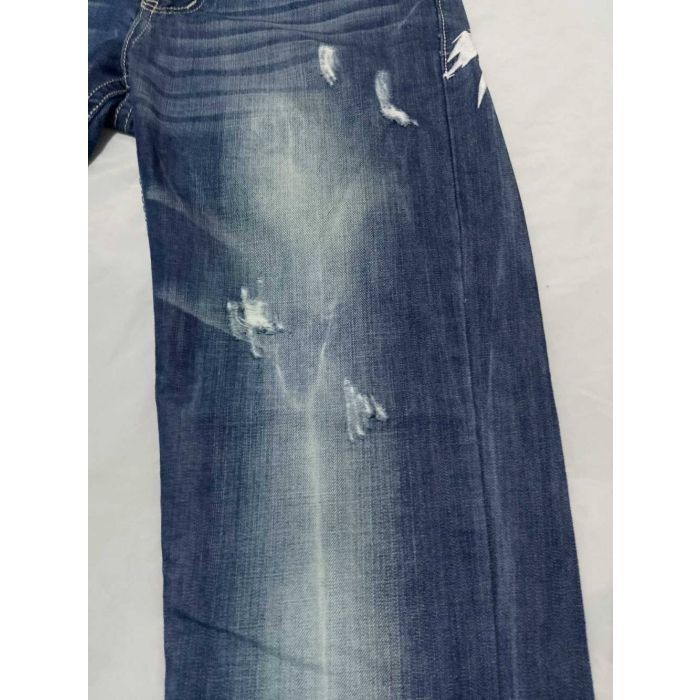 Men’s KOSMO LUPO Jeans Size 30 Distressed Blue Denim Dragon Graphic Y2K Emo