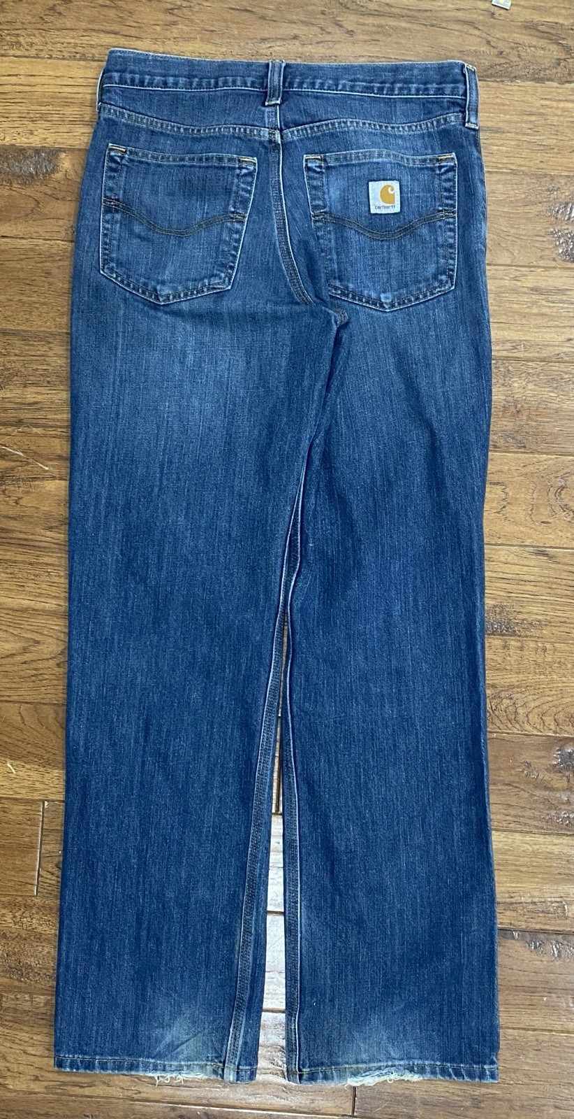 Carhartt Relaxed Fit Jeans Mens 31×32 Blue Denim Triple Stitch Workwear Pants