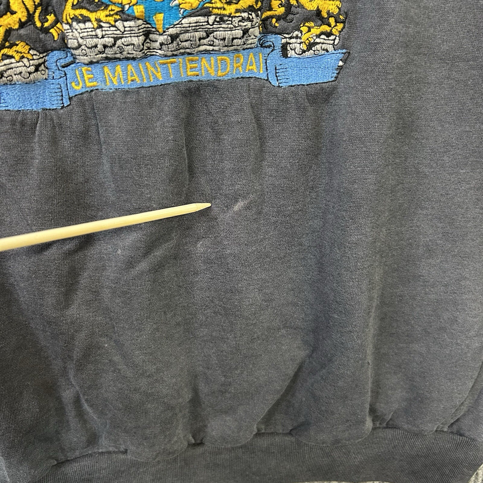Vintage Holland Sweatshirt Adult Large Embroidered Black