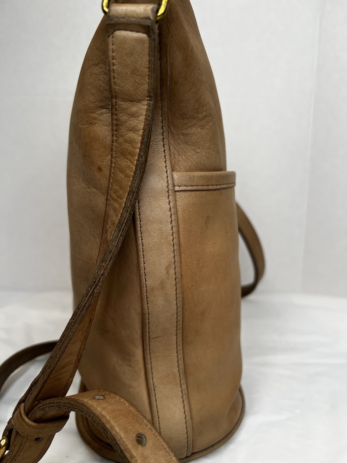 VINTAGE Coach Bleeker Legacy Tan Leather Crossbody Bag Made in USA