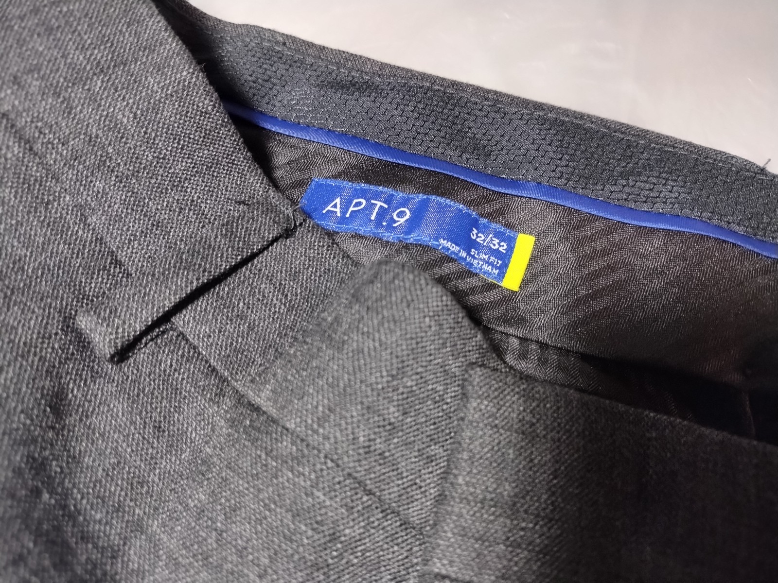 MENS SIZE 32X32 Dress Pants GRAY Slim Fit