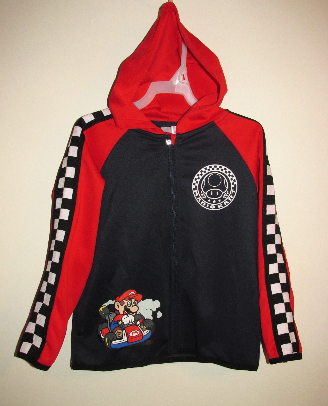 Boys Awesome Mario Kart Zip-up Hoodie (Size Medium – 8) BRAND NEW W TAGS