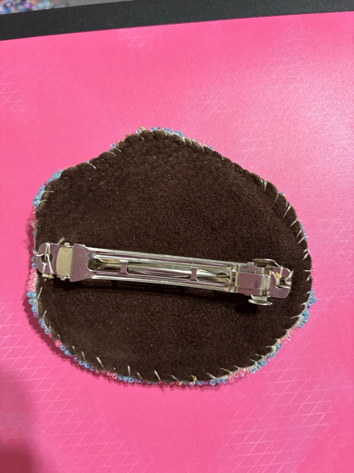 Beaded Rose Hair Barrette