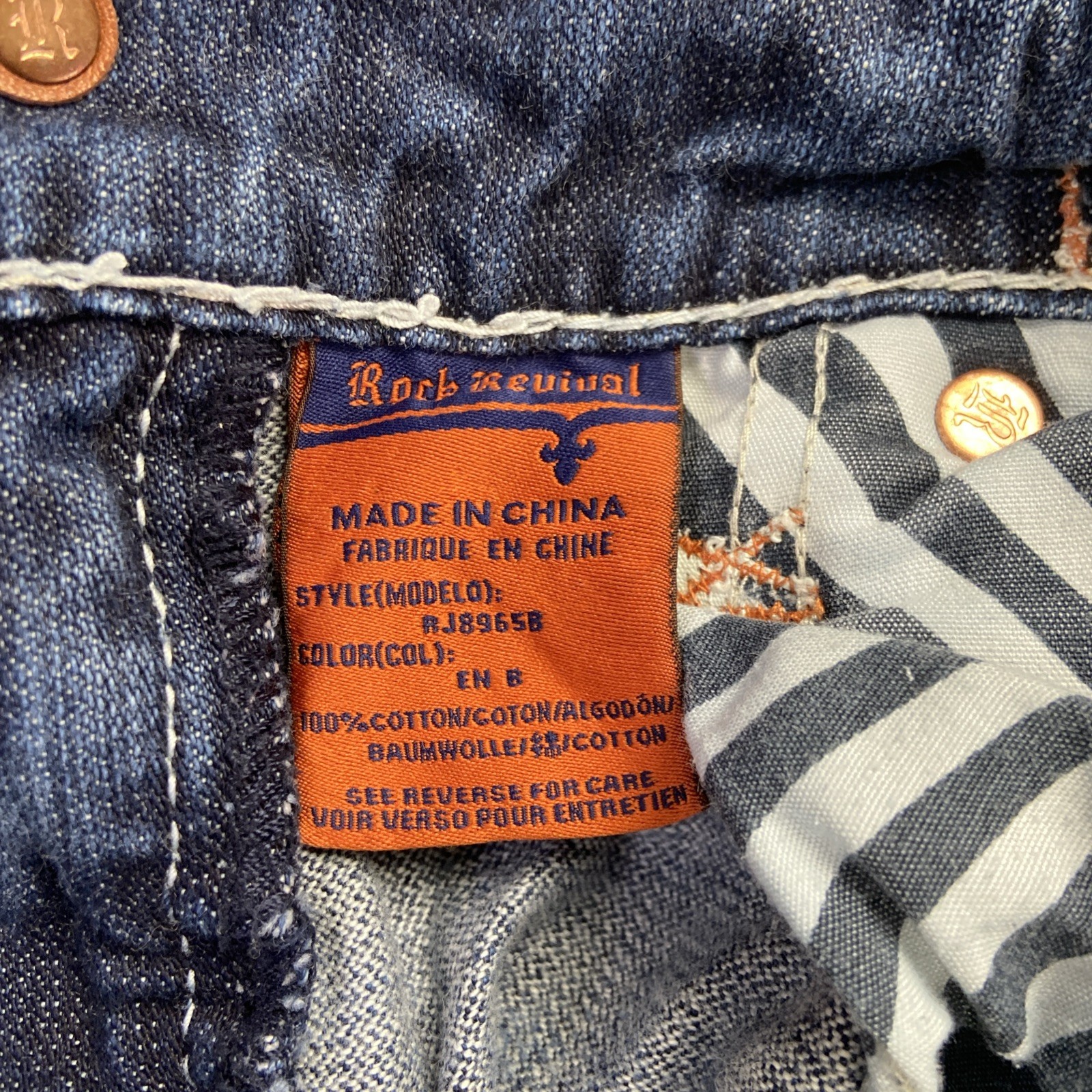 Rock Revival Jeans Men’s 30 x 29 En Medium Wash Buckle Denim Bootcut