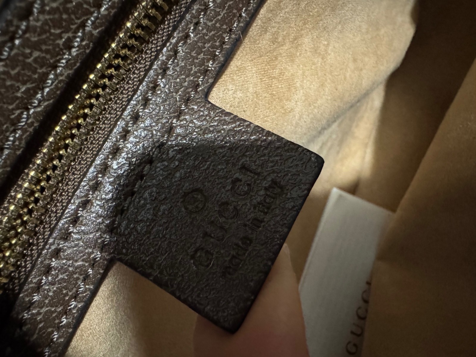 Gucci Ophidia GG Supreme Canvas Crossbody Bag Brown Web Stripe