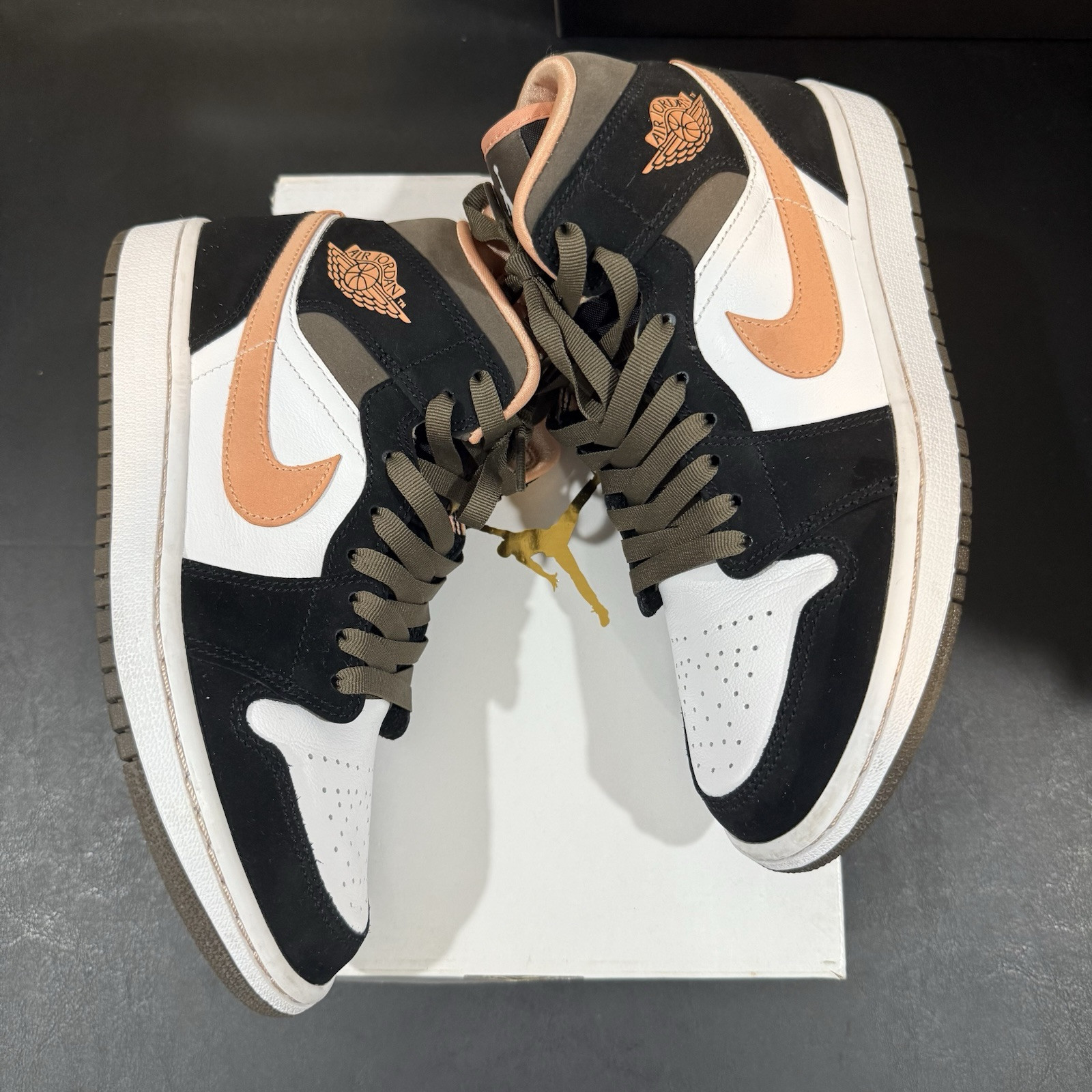 Size 6.5M/8W Nike Air Jordan 1 SE Mid Peach Mocha Women’s Shipped Same Day.