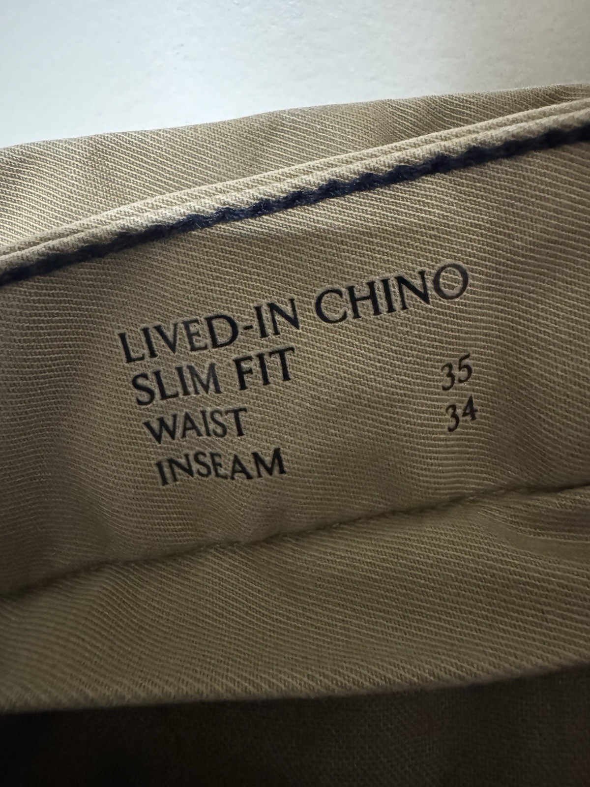 Banana Republic Men’s Slim Fit Chino Pants 35×34 Tan Khaki Casual Dress Pants