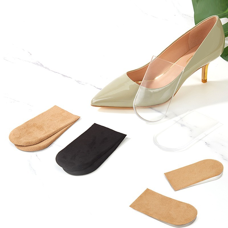 Shoe Insoles Invisible Height Increase Silicone Gel Heel Lift Taller Inserts Pad