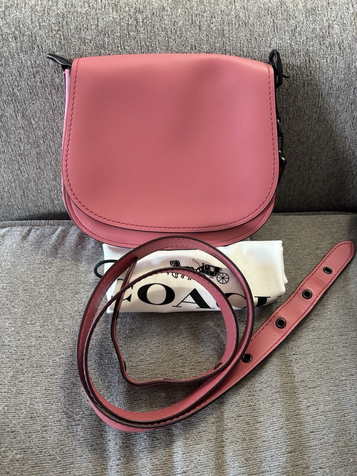 Coach 1941 Saddle Bag 23 Glovetanned Leather Purse 20115 58967 Peony Pink