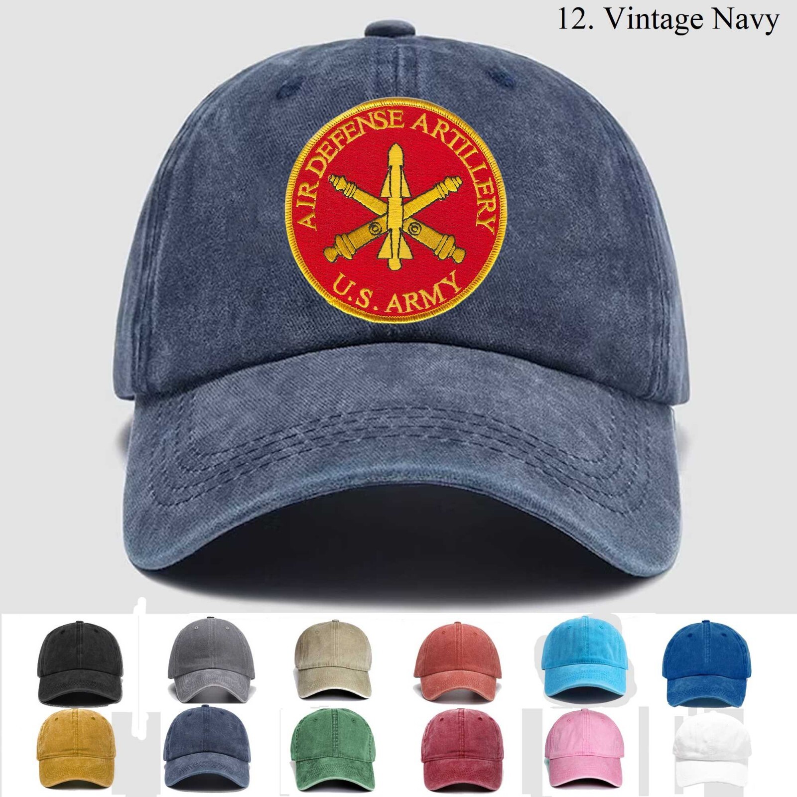 Embroidered Hat Air Defense Artillery, Veteran Cap, Trucker Hat, Baseball Cap