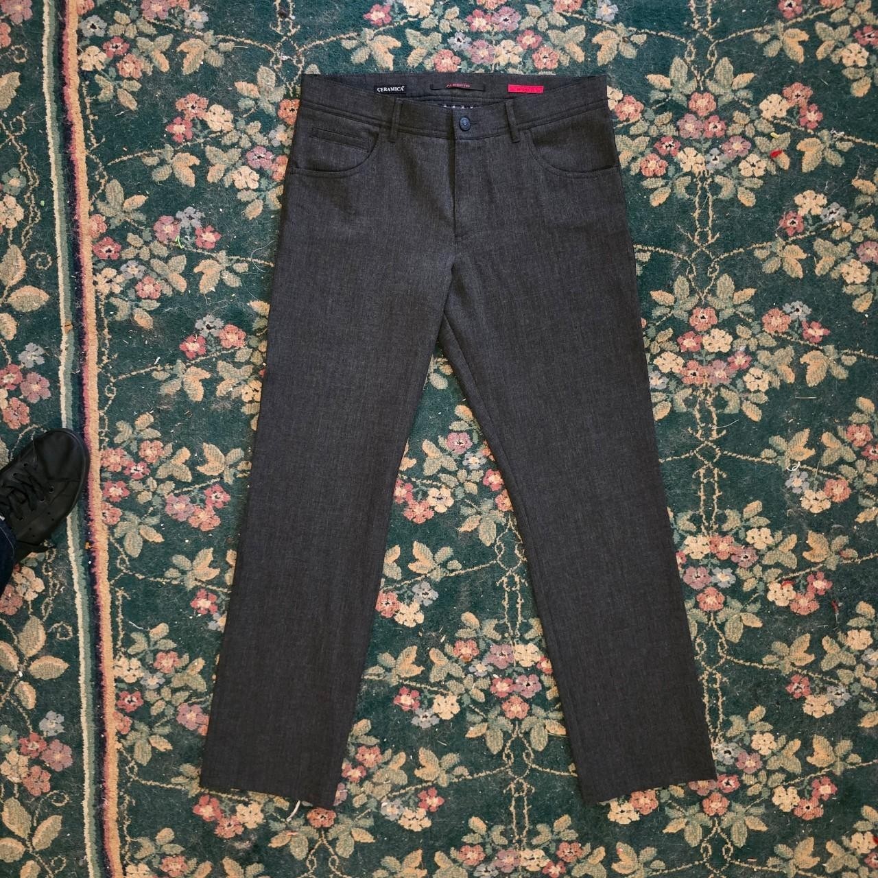 Alberto Ceramica Charcoal Grey Active 5 Pocket Style Chino Pants Straight Leg 32