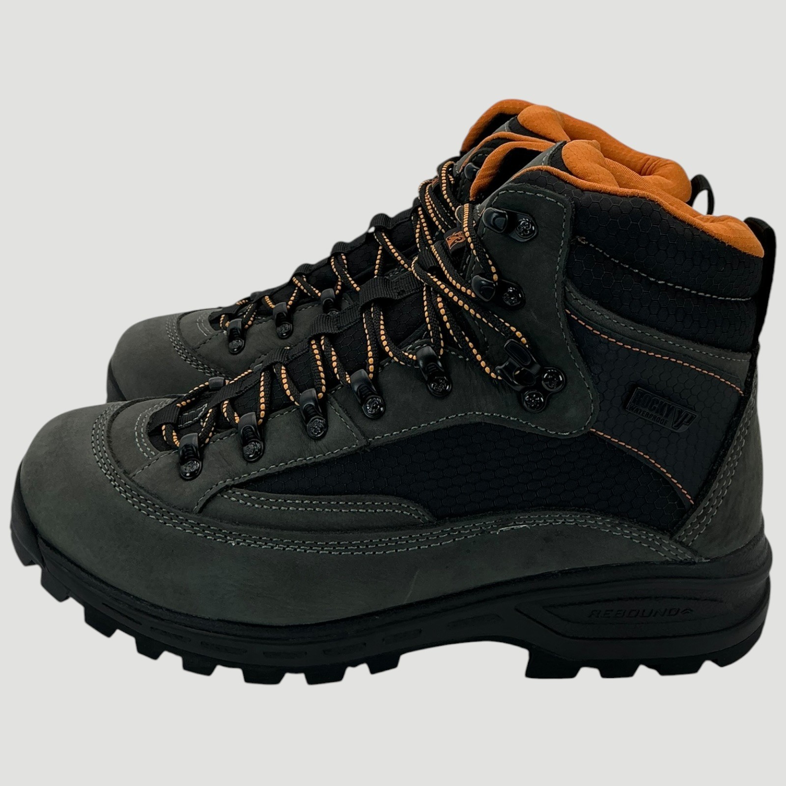 Rocky MTN Stalker Pro Men’s Size 10.5 Charcoal Waterproof Hiker Boots NIB