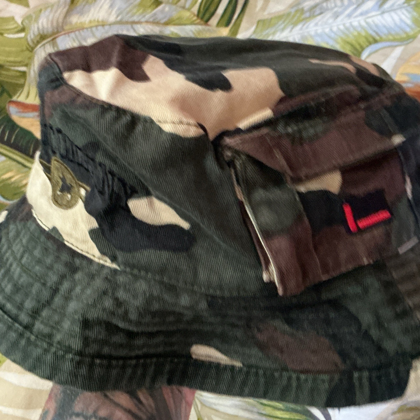 FUBU The Collection Men’s Camouflage Bucket Hat Size S Green Brown Beige