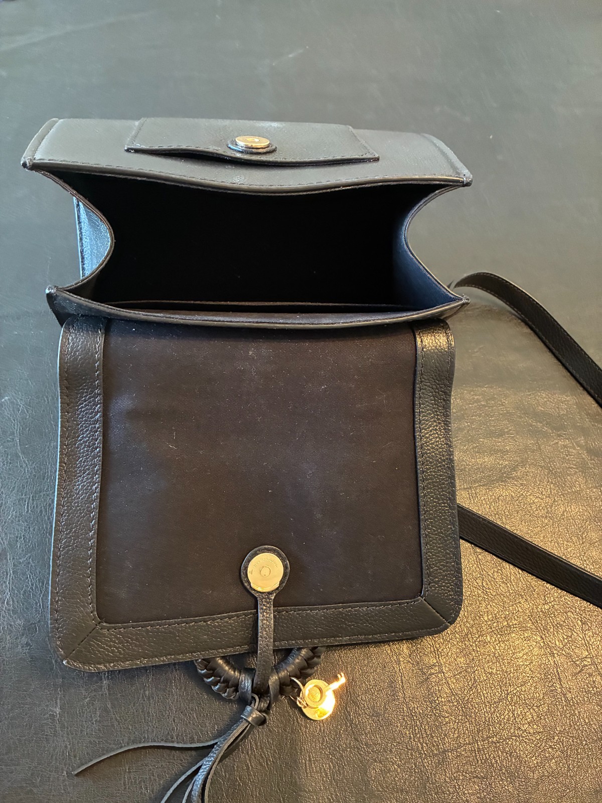 See By Chloé Black Leather Crossbody Bag/Suede Joan Bag Chloe