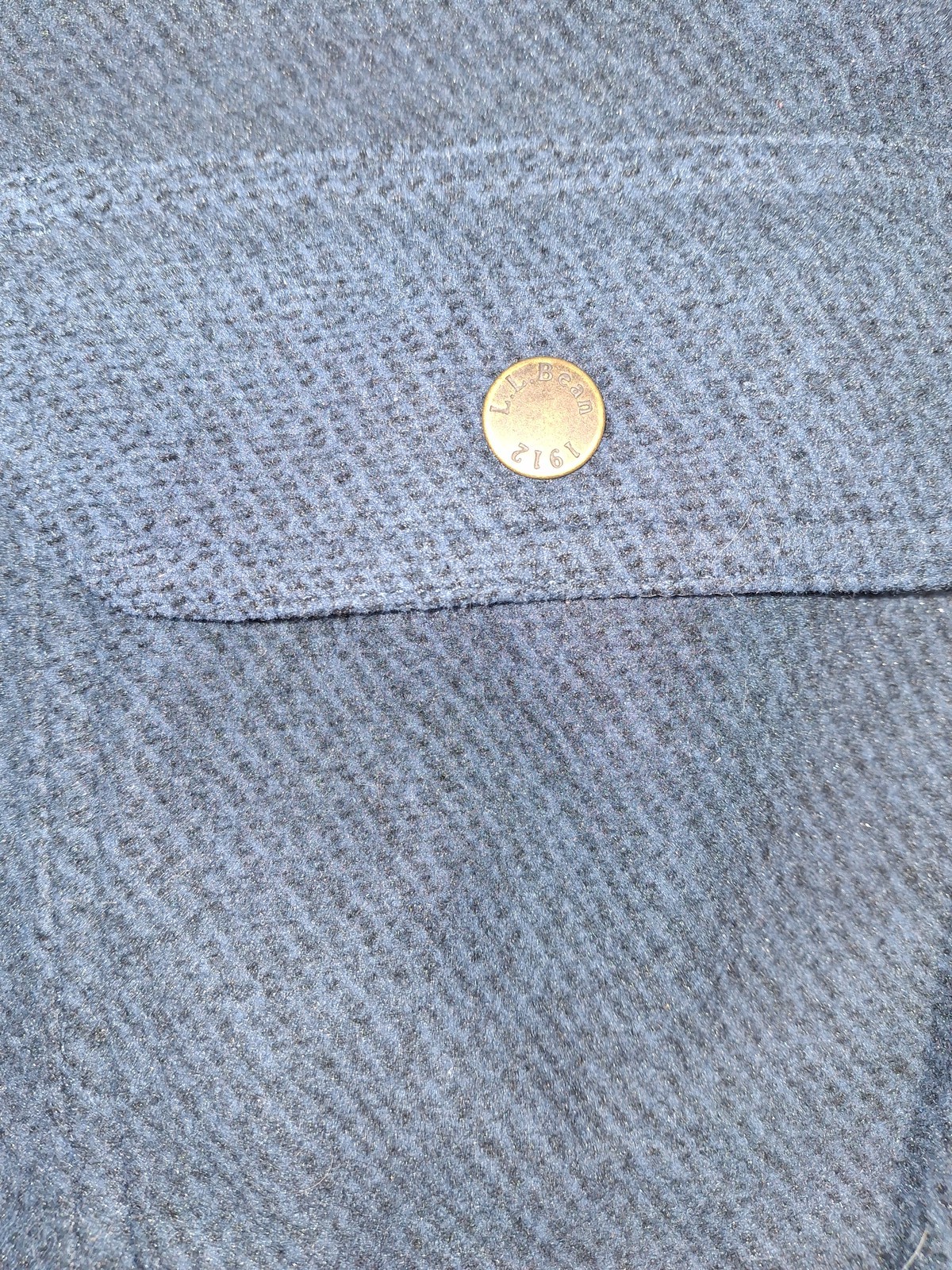 L.L.Bean Men’s Small Regular Blue Button Front Shirt Jacket Elbow Patches