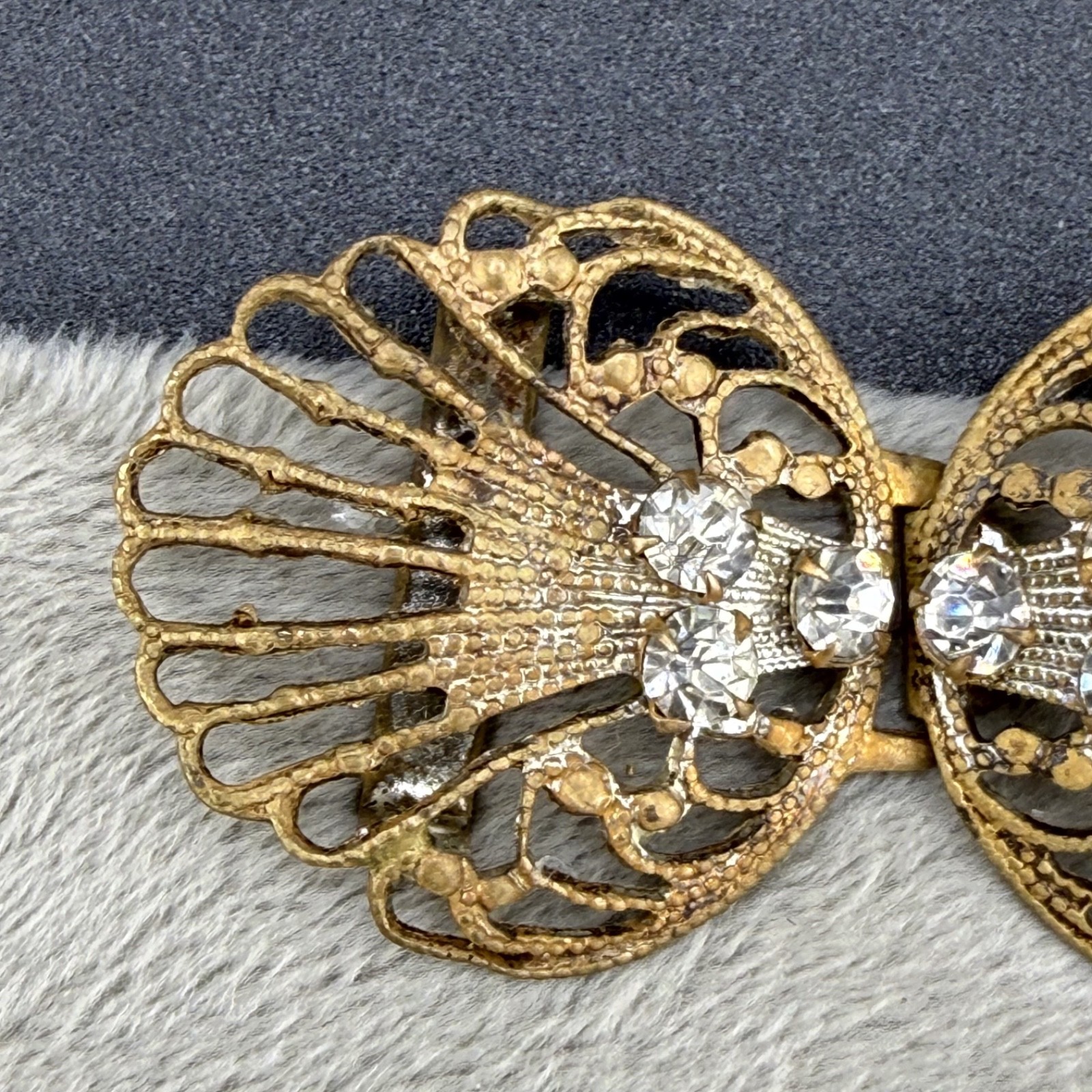 Vintage Victorian Buckle Paste Rhinestone
