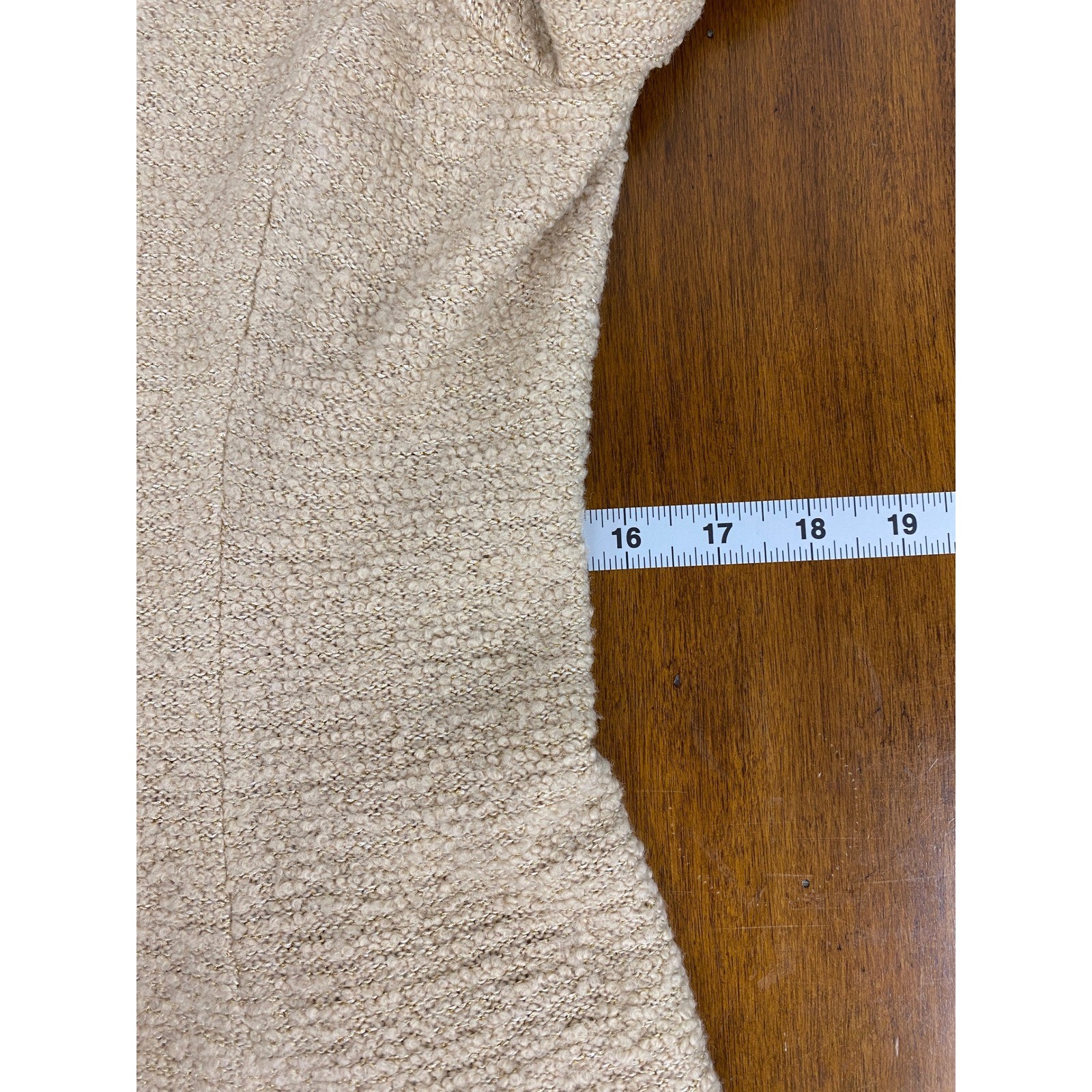 St. John Collection, Long Textured Knit Shimmer Metallic Jacket Coatigan Size 10