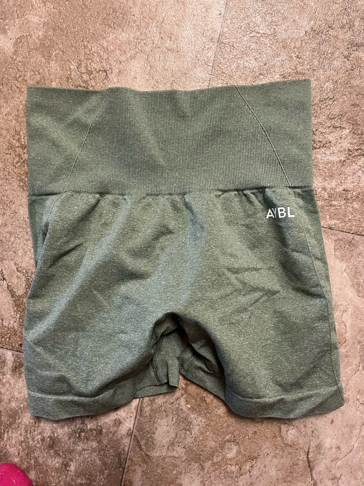 AYBL Empower Seamless Shorts Small Olive Marl