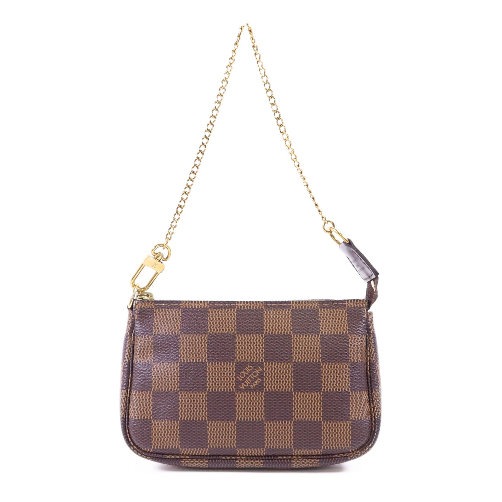LOUIS VUITTON LV GHW Damier Mini Pochette Accessories N58009 Damier Brown
