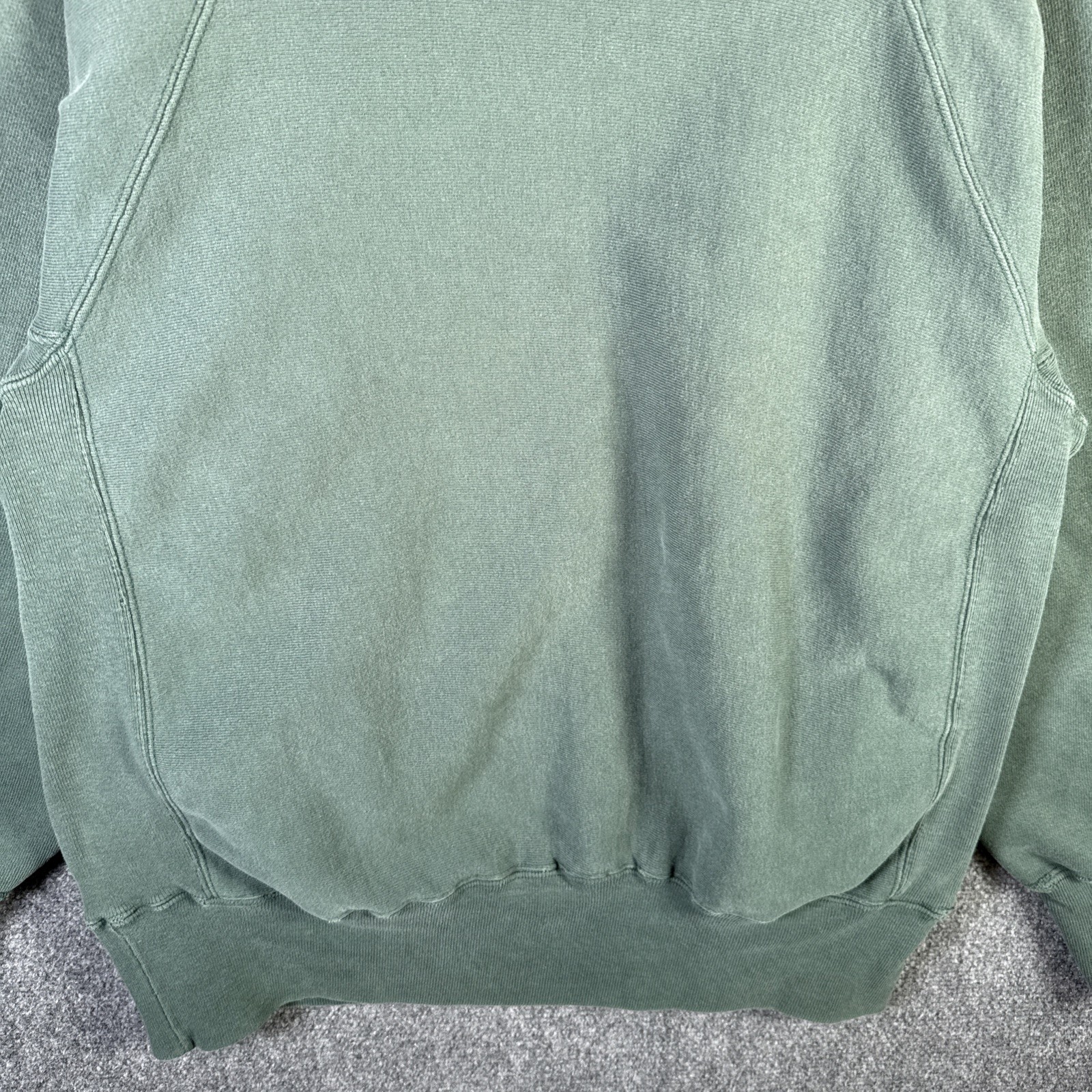 Vintage Champion Reverse Weave Sweatshirt Large Green 90s Side Pockets Gusset