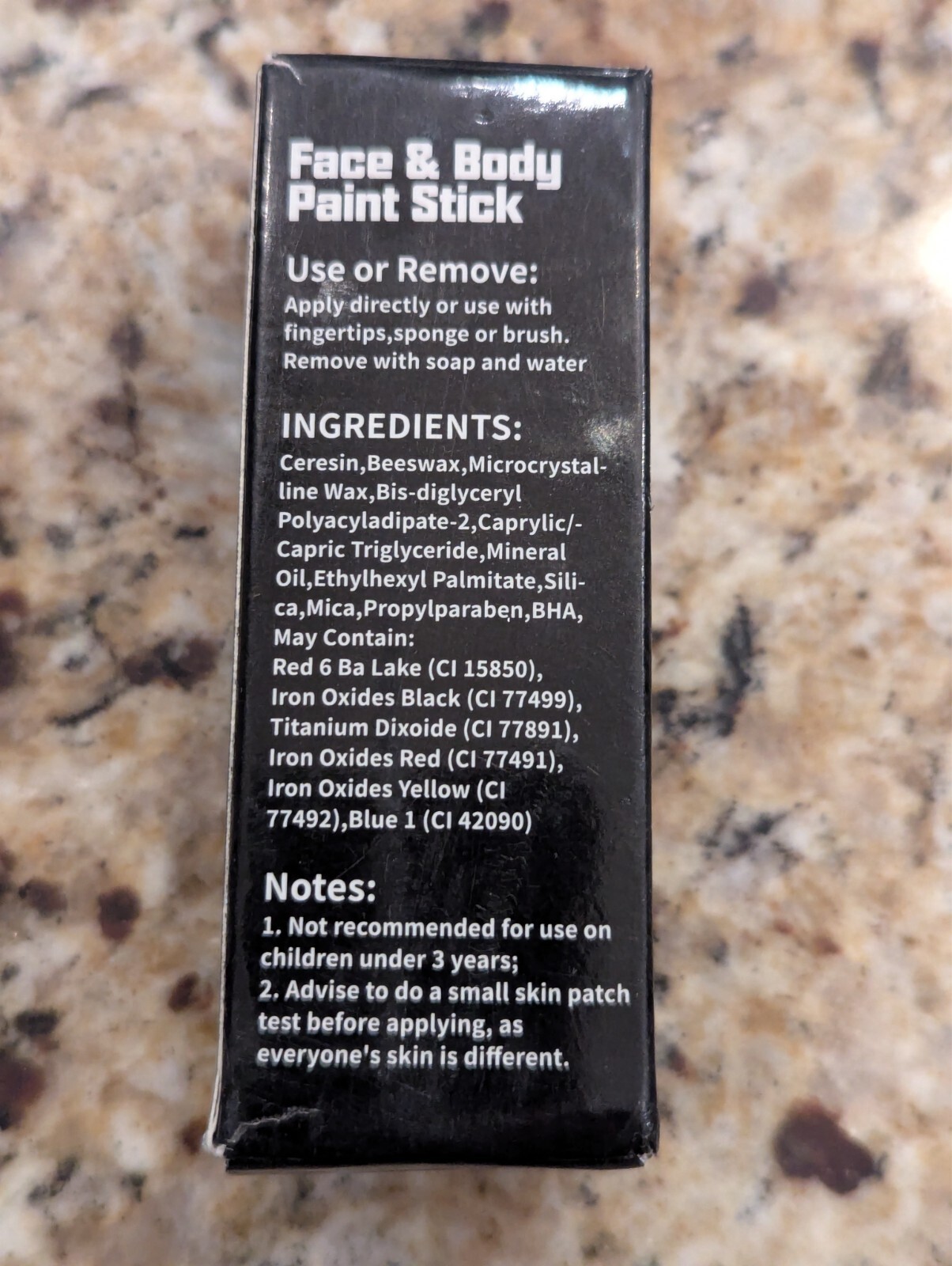 Meicoly Body Paint Stick Black 1.06 oz exp: 08/2027