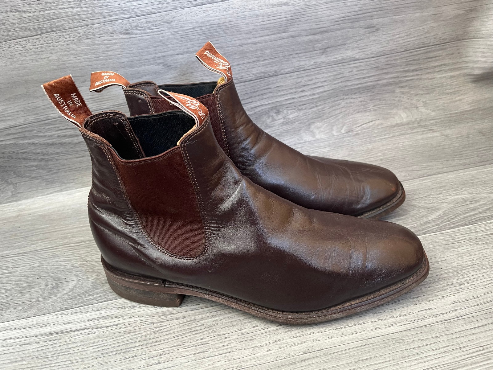 R.M.Williams chelsea brown leather boots sz uk 9 US 10