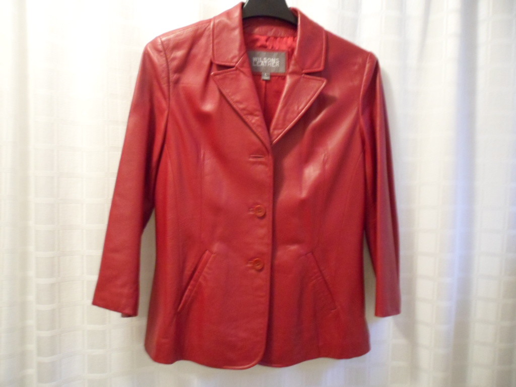 Leather Coat Jacket Brand Varies Black 3 Sizes 8 M L Lined Preowned