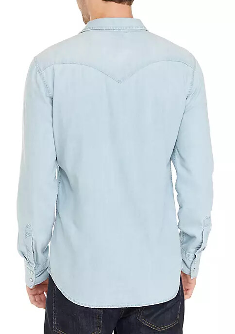 Levi’s Men’s Denim Long Sleeve Western Shirt Light Blue 3LYLW2262 NAB