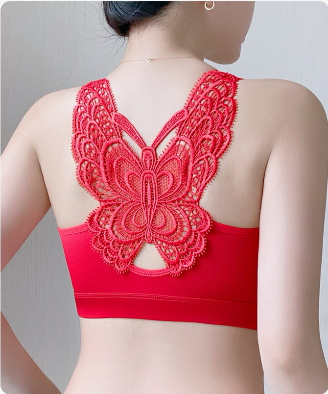 Women Bras Full coverage Front closure Butterfly thin Plus size Underwear 20631