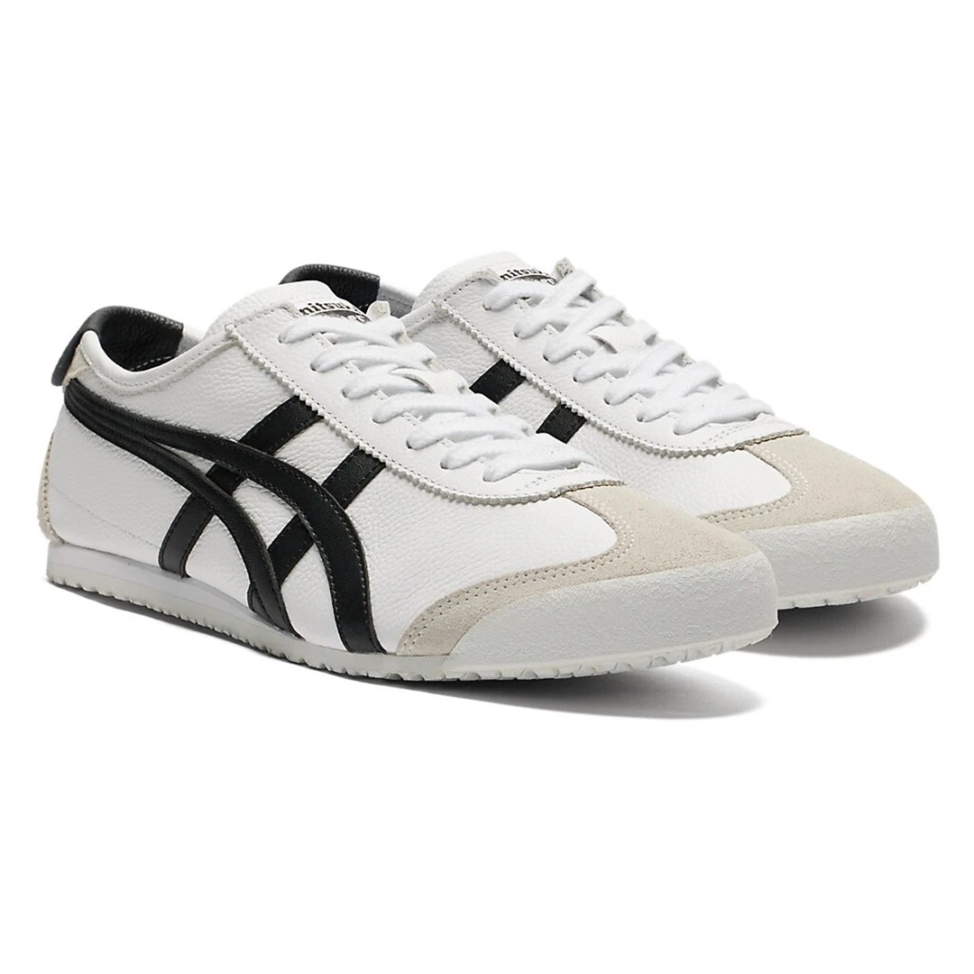 New Authentic Onitsuka Tiger MEXICO 66 WHITE BLACK Sneaker 1183A201-126 With Box