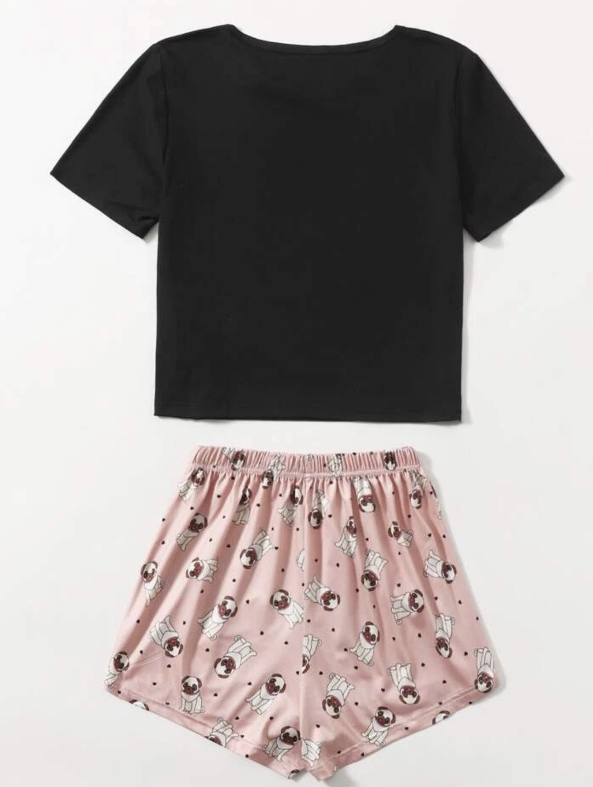 NWT – Pug Shorts & Top Pajama Set “Pugs & Kisses” – Sizes S, M or L