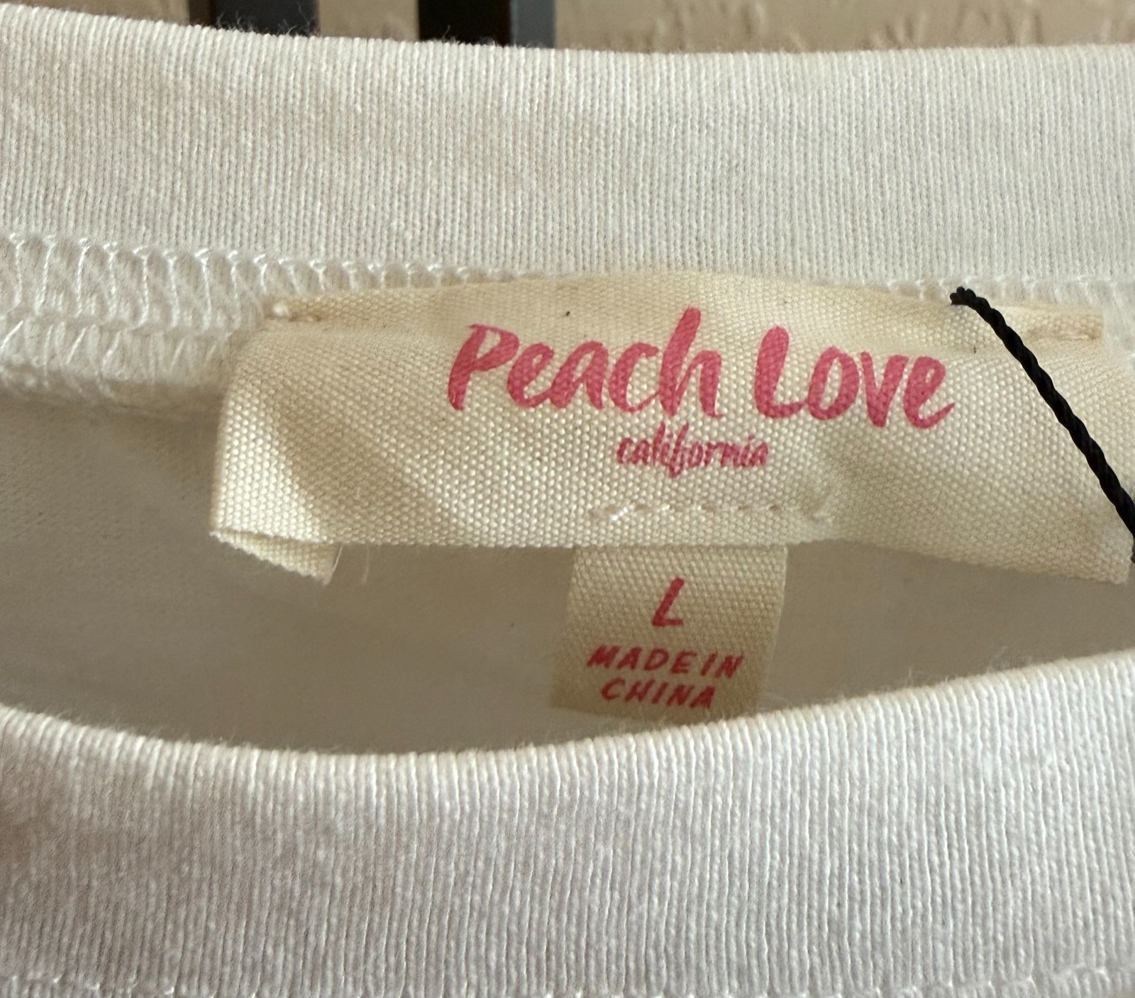 Peach Love Pink Womens Large White Sequin Cowboy Boots Hat Graphic T Shirt NWT