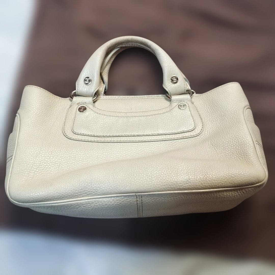 CELINE Boogie Bag Off-White Leather Handbag Women’s Casual Vintage A1338
