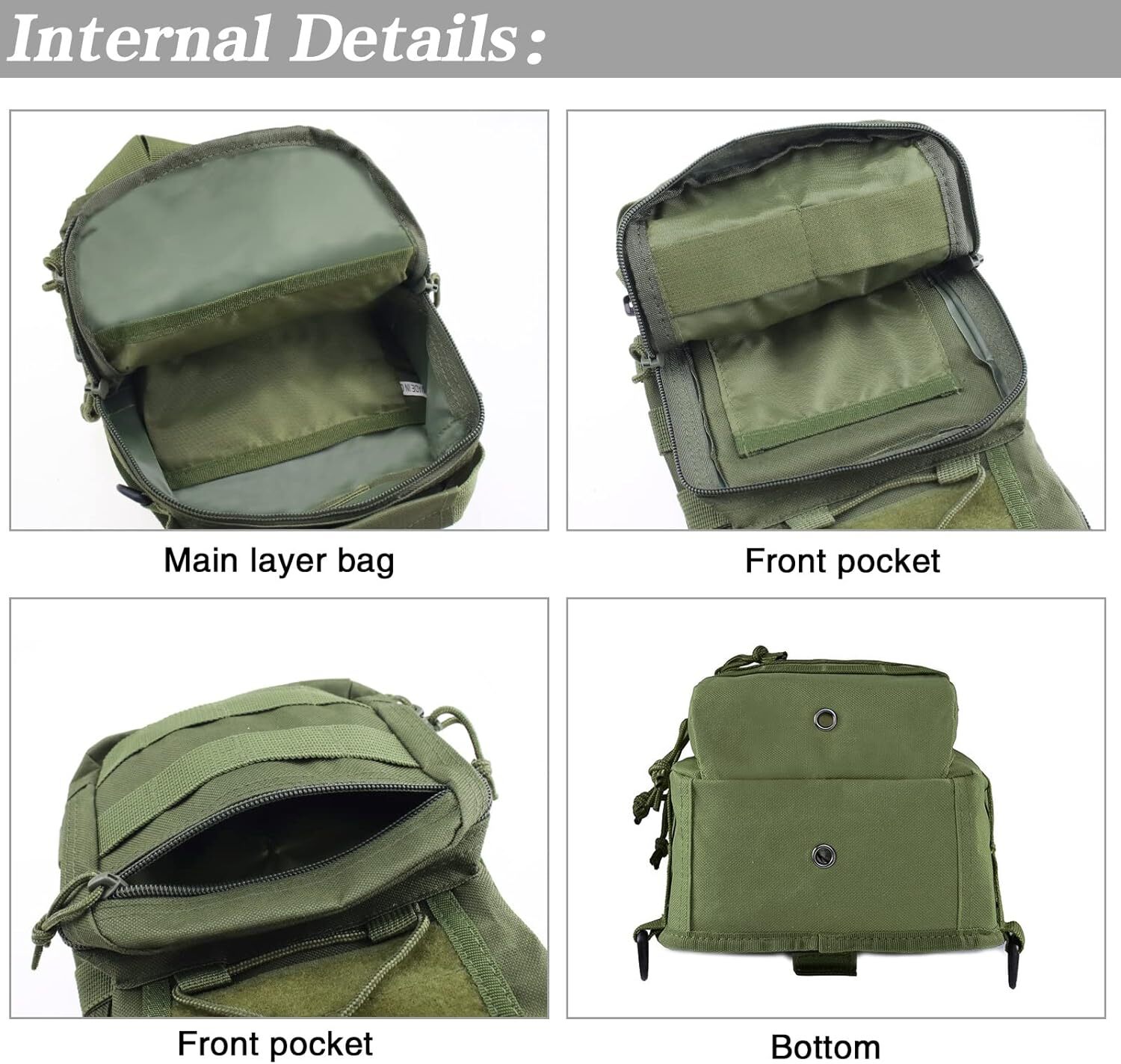 Tactical Sling Backpack 1000D Waterproof Military Backpack Satchel Shoulder Bag