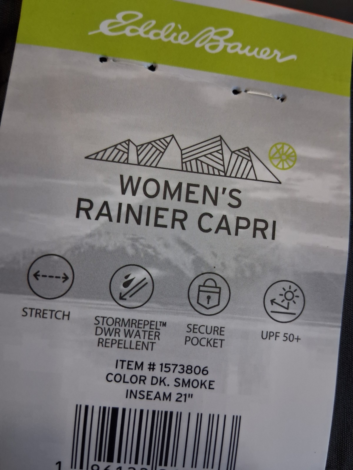 Eddie Bauer 16 Waterproof Rainier Tech Capri Active Pants UPF 50 Lightweight NWT