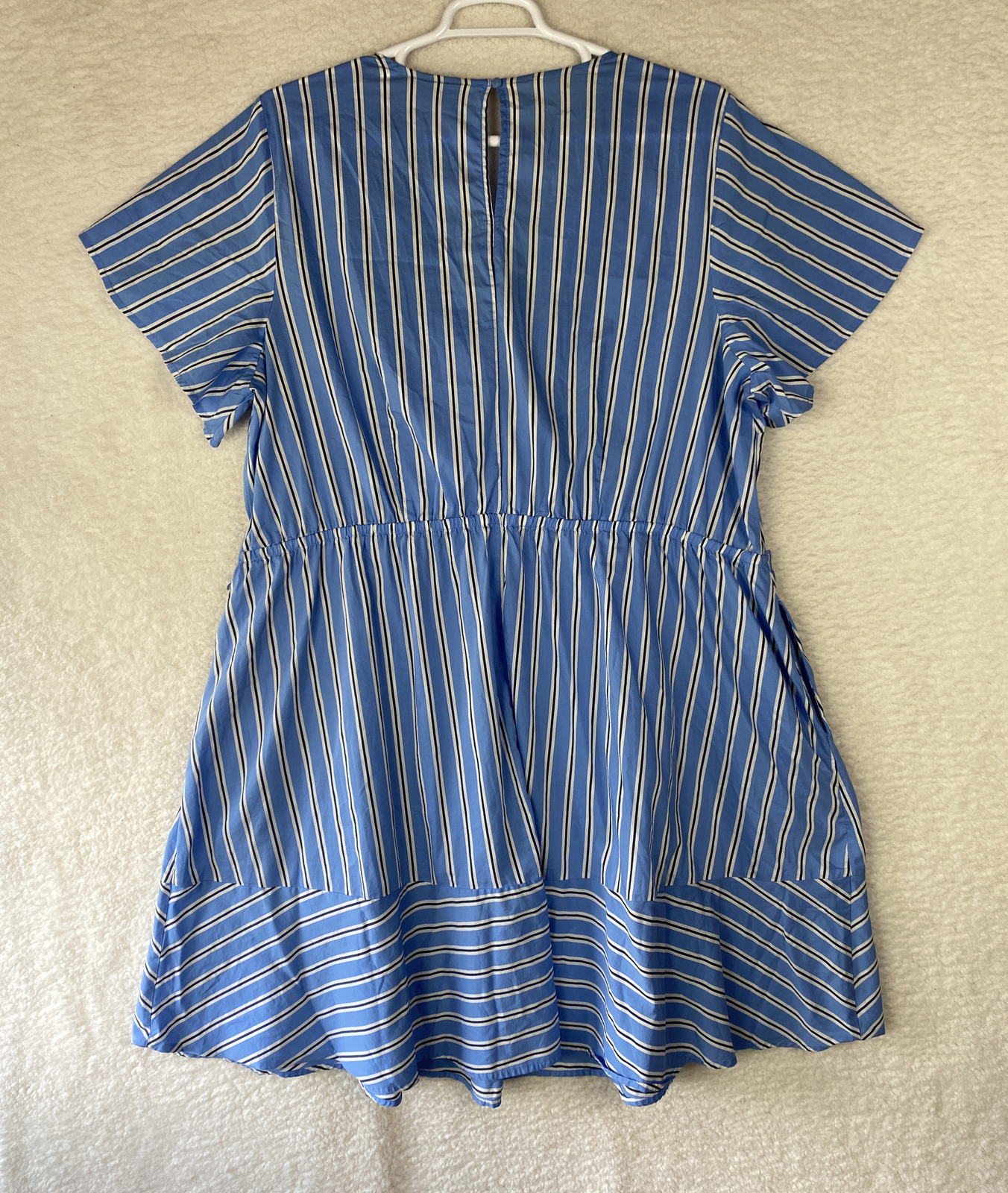 Lane Bryant Dress Womens Plus 26 Rhodes Striped Faux Wrap Work Office S/sleeve