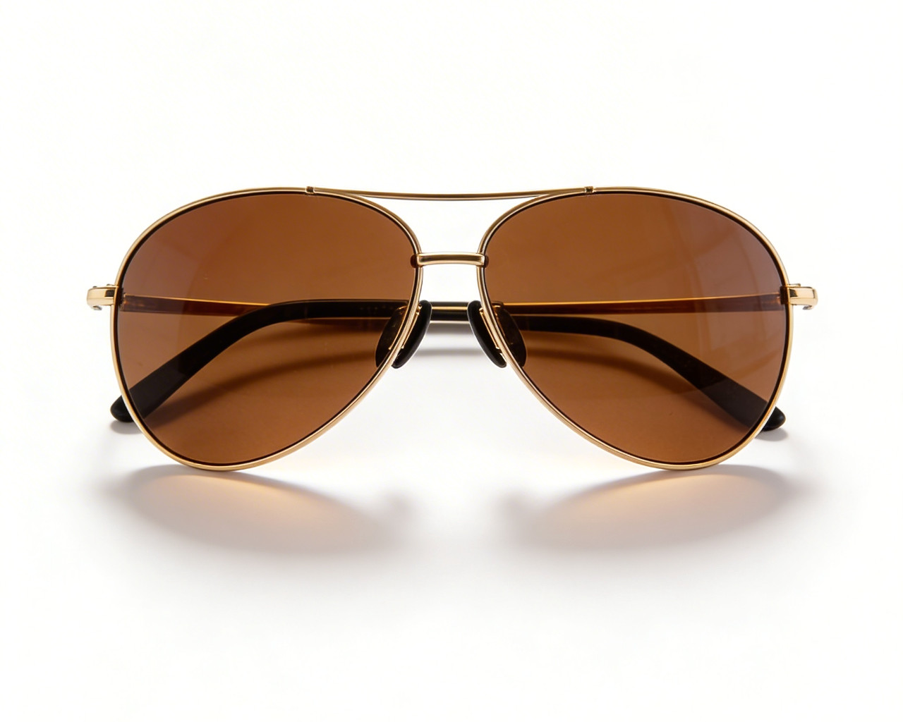 Aviator Sunglasses Gold Frame Brown Lens UV400 Polarized Men Women Classic