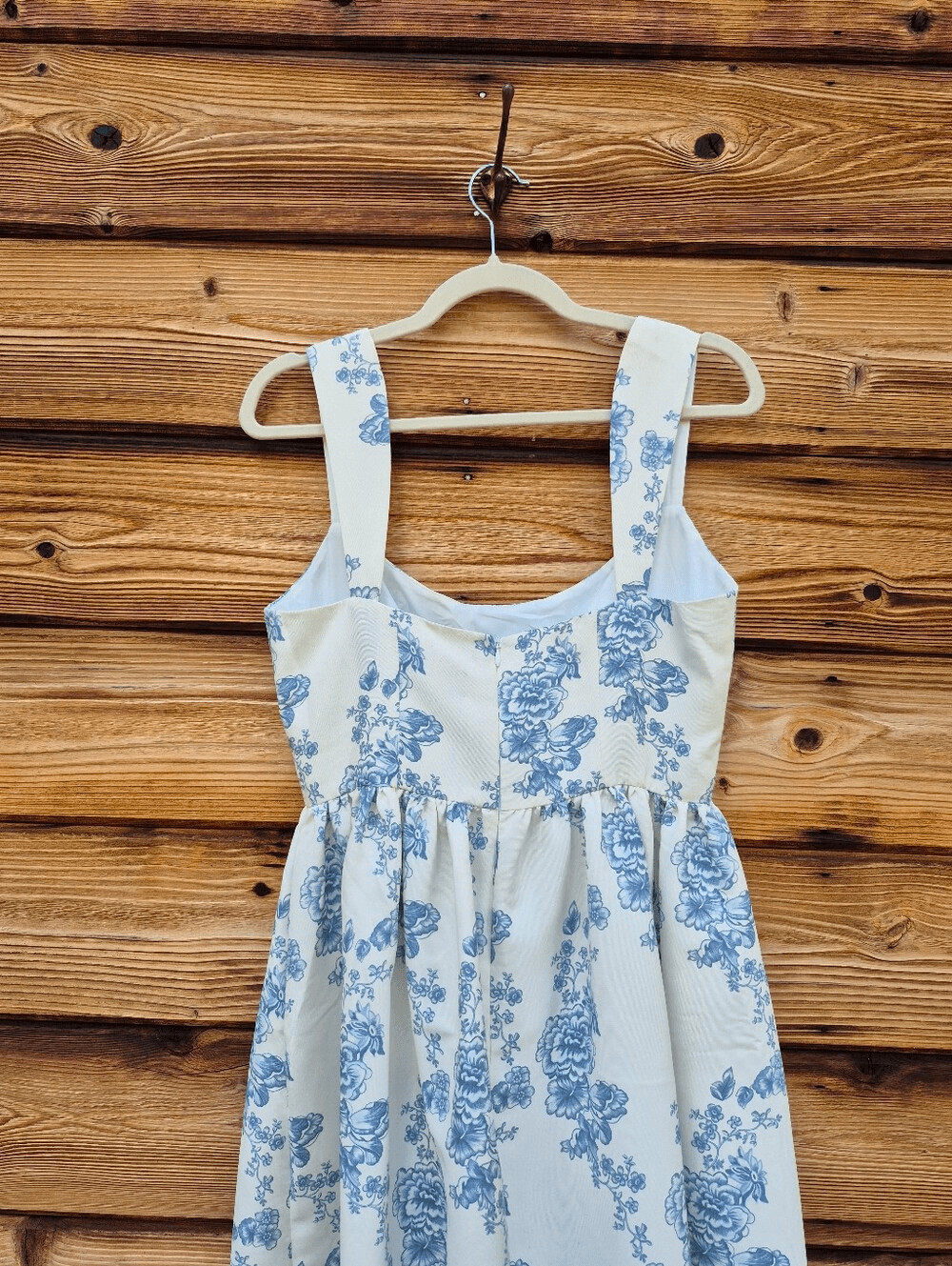 Sachin & Babi Blaine Blue Taffeta Square-Neck Midi Dress Size 6
