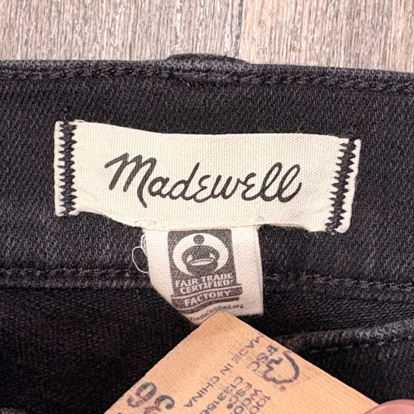 Madewell Mid-Rise Kick Out Jeans Black Flared Stretch Womens SZ 25 X26.5IN