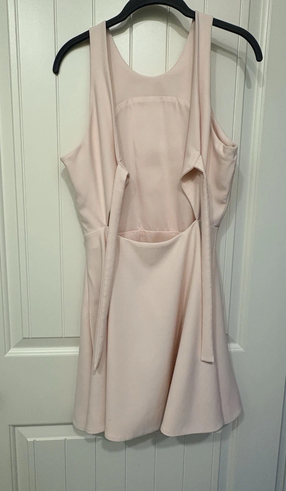 Elizabeth and James Britt Dress Size 8 Blush Pink Open Back Bow Fit Flare