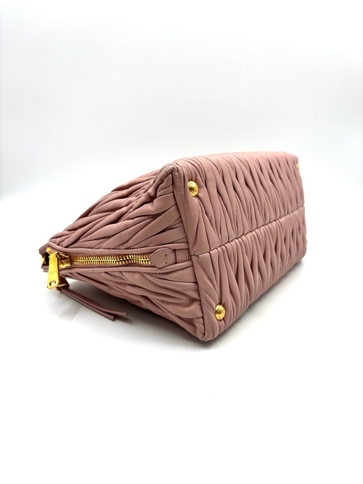 Miu Miu Pre-Owned Authentic Satchel Gold 31*15*22cm Free Tracked Shipping