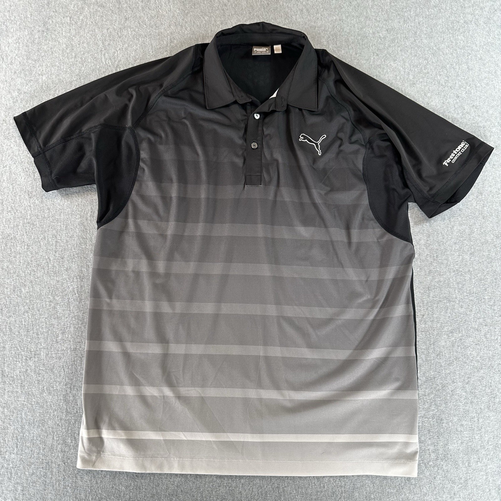 Men’s Large – Puma Cobra Golf Polo Shirt – Black – Firestone Country Club